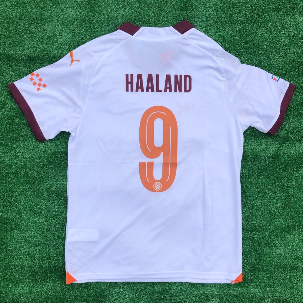 Men’s Manchester City Away Jersey 2023/24 #9 Haaland